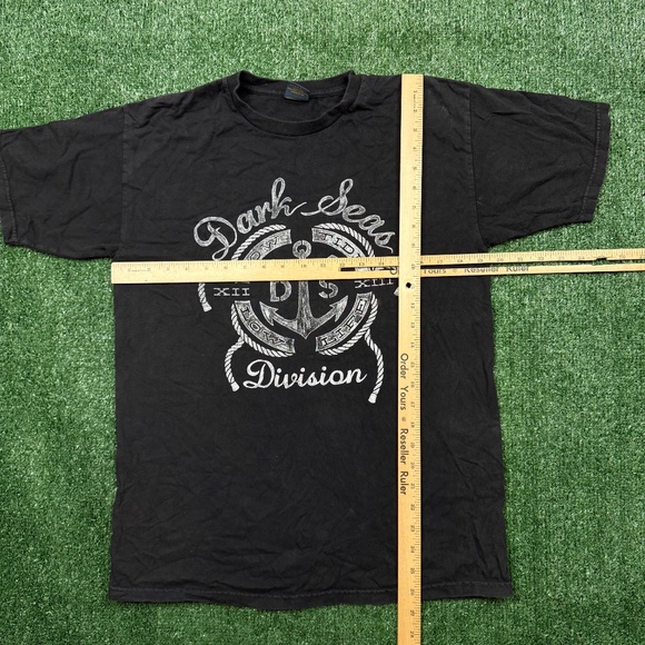 Dark Seas Graphic T Shirt Men's Size M Black Short Sleeve Fishing Outdoors - Picture 5 of 8